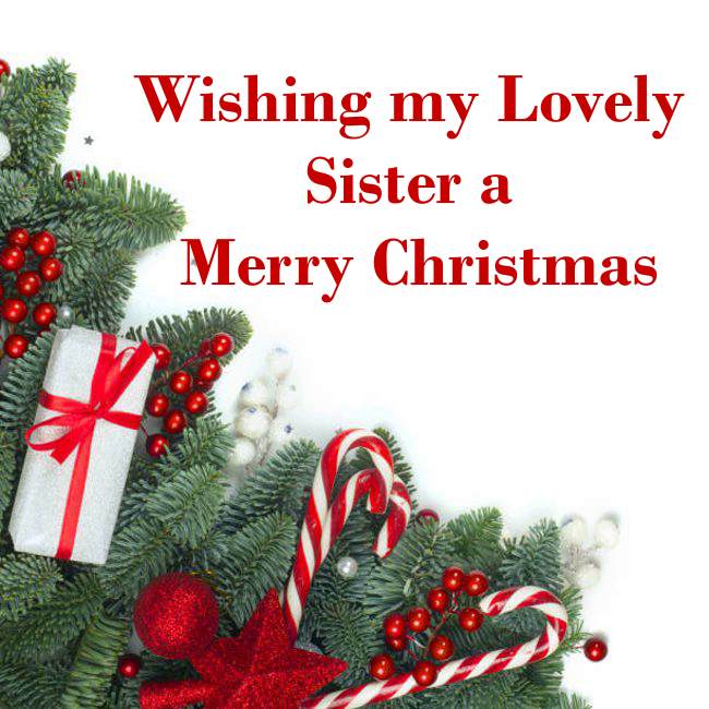 christmas messages for sister