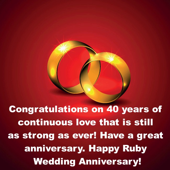 quotes for a 40th wedding anniversary and ruby anniversary