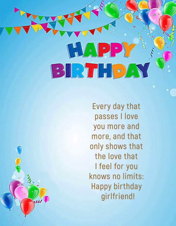 Beautiful Birthday messages for Girlfriend and Beautiful birthday images